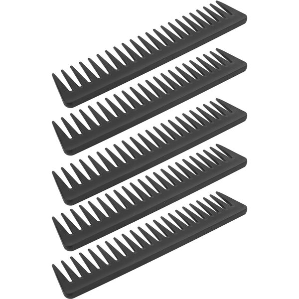 5 Peines Desenredantes Para El Cabello Profesionales Para El Hogar, De Dientes Anchos, Herramienta De Peinado Para Cabello Largo, Grueso, HúMedo O Seco Gray-image