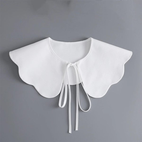 Cuellos Falsos Blancos Para Mujer Bufanda Capa Blusas Femeninas Tops Cuello Falso Chal Adorno De Cuello Camisa Cuellos Desmontables Fuax Cols-image