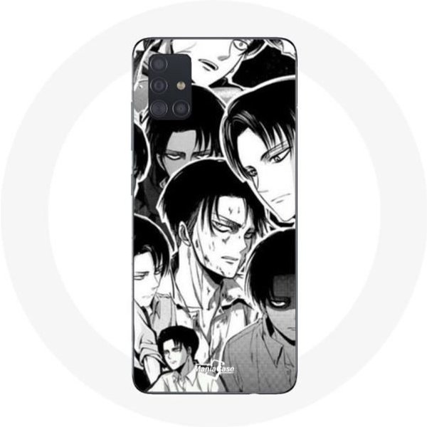 Coque Maniacase Pour Samsung Galaxy A51 5G Attaque Des Titans Manga Levi Ackerman Negro-image