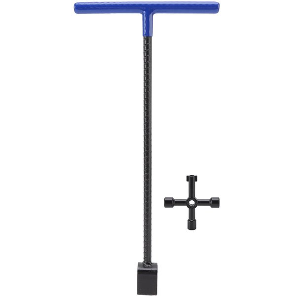 Llave Inglesa MultifuncióN Con Mango En T Para Medidor De Agua De Acero Con Herramienta De Utilidad De 4 VíAs Para VáLvulas-image
