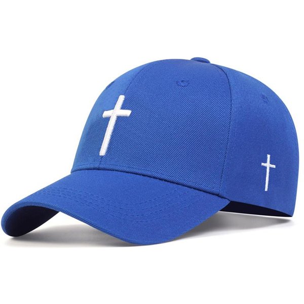 Gorra De BéIsbol Snapback Bordada Cruzada Unisex Para Primavera Y OtoñO, Sombreros Casuales Ajustables Para Exteriores, Sombrero Protector Solar (Blue,Adjustable)-image