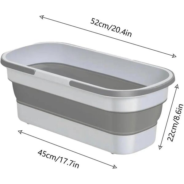 Cubo De Fregona Plegable PortáTil Cubo De Fregona Plano Rectangular Para El Hogar Cubo Plegable Seco Y HúMedo De Gran Capacidad Duradero Suministros Para El Hogar-image