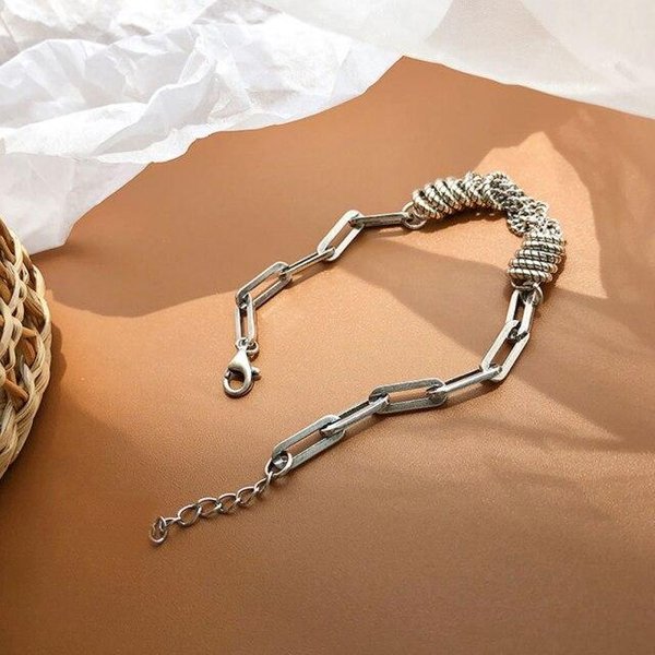 Pulsera De CorazóN De Plata De Ley 925 Para Mujeres Hombres Pulsera Con Borla De CíRculo JoyeríA Regalos-image