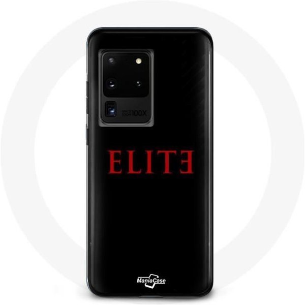 Funda - Samsung - Galaxy S20 Ultra Elite - Logo Rojo - Fondo Negro - ProteccióN RíGida Negro-image