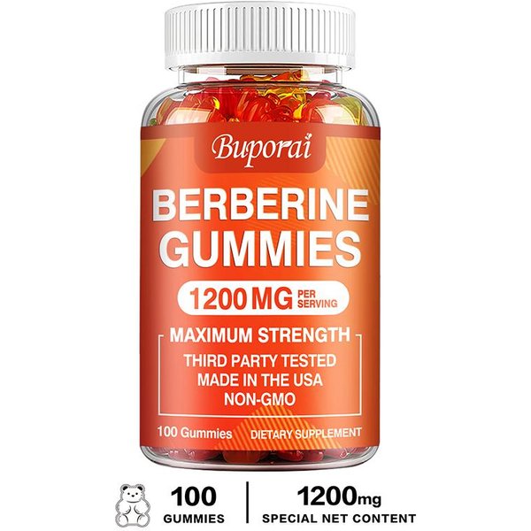 Gomitas De Berberina Buporai, Que Contienen 1200 Mg De Berberina Y Extracto De Canela De CeiláN, Adecuadas Tanto Para Hombres Como Para Mujeres. 100*1-image