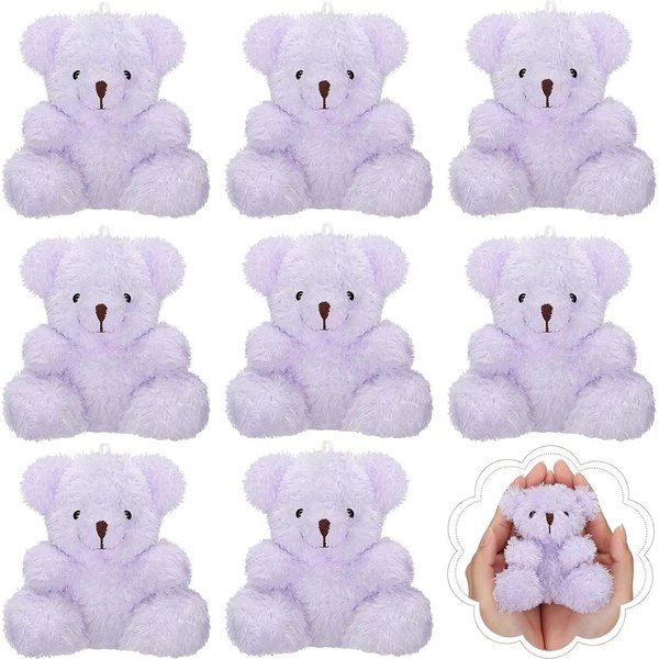 12-9S Peluche Mini Oso Relleno Oso De Peluche PequeñO Oso De Peluche Al Por Mayor Juguete Animal Oso MuñEco Llavero Para Baby Shower Regalos De CumpleañOs Recuerdos De Fiesta 48 PCS-image