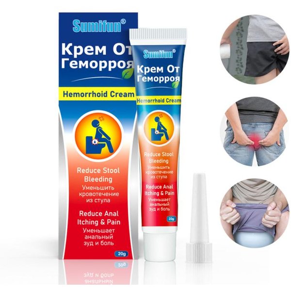 Crema Para El Tratamiento De Hemorroides Fisura Anal Externa Interna Dolor Alivio UngüEnto Cuidado De La Salud 20G-image