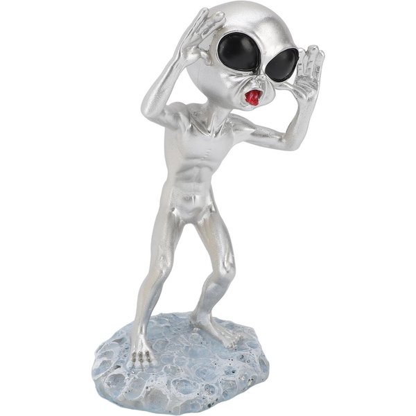 Figura Decorativa De Resina Con Forma De AlieníGena De Pie Para JardíN, Oficina O Escritorio. White-image