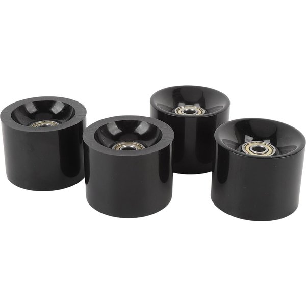 4 SZT KółKa Do Deskorolki PU O Wysokiej ElastycznośCi 60X45Mm KółKa Do Longboardu Z łOżYskami Black-image