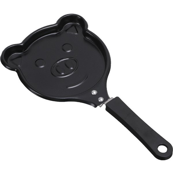 Mini Patelnia Do SmażEnia Jajek NieprzywierająCa KreskóWkowa MałA Patelnia ŚNiadaniowa Do Domowej Kuchni Black-image