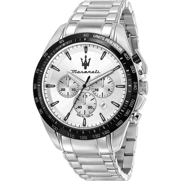 Maserati Traguardo Srebrny Stal Nierdzewna MęSki Kwarcowy Chronograf Zegarek R8873612049 Srebro-image
