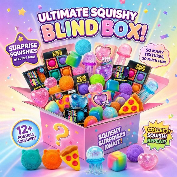 Ponad 100 Sztuk RóżNe Figurki Squishy PudełKo Niespodzianka Zabawka Powoli PodnosząCe MięKkie Zabawki Fidget Z GłOwami Moai Panda KróLik Stres A-45-55G Blue-image