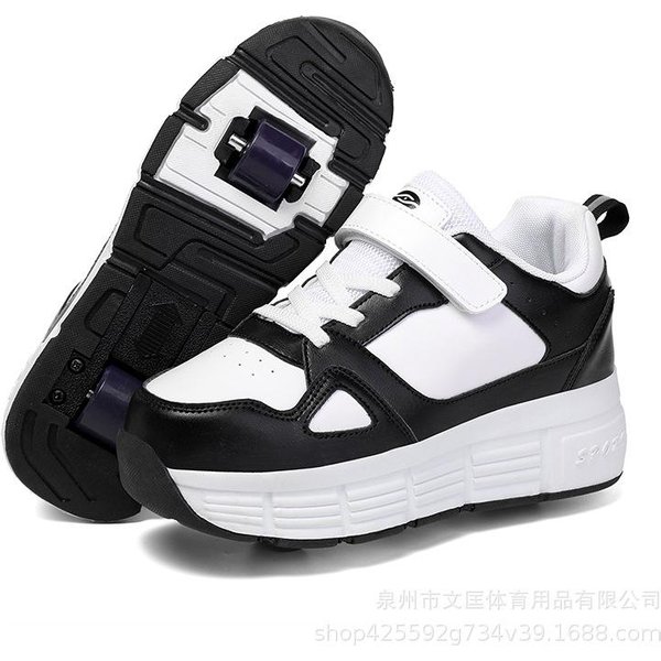 Patines De Ruedas Para Escolares NiñOs NiñAs Adultos Zapatos Burst Zapatos Voladores De Doble Rueda Zapatos Con Ruedas Zapatos Burst Para NiñOs 40-image