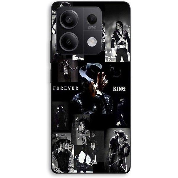 Funda De TeléFono - Maniacase - Xiaomi Redmi Note 13 5G - Silicona TPU - Negra - Michael Jackson Rey Para Siempre-image