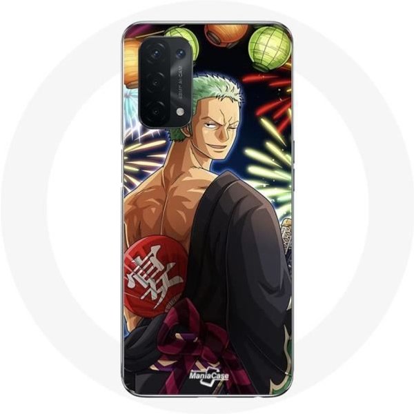 Funda Para Oppo A74 5G - Maniacase - One Piece - Zoro - Feliz Navidad - Flexible-image