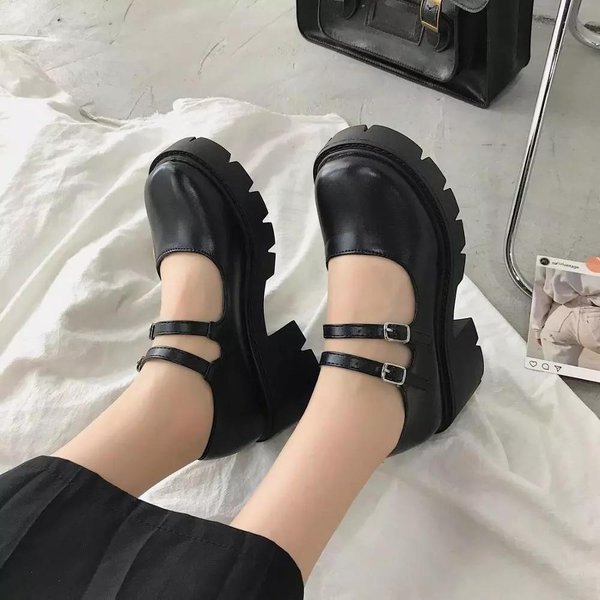 Buty Buty Lolita Damskie Buty W Stylu JapońSkim Kobiety Vintage DziewczęCe Buty Na Wysokim Obcasie Platforma Studentka 40-image
