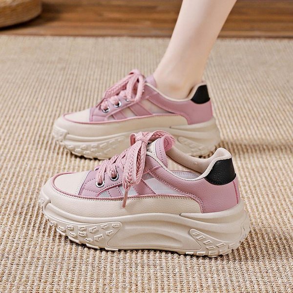 Zapatos Blancos Transpirables Huecos Zapatos De Mujer Verano Nuevos Malla De Suela Gruesa Zapatos De Papá Zapatos De Mujer Moda Casual VersáTil 37-image