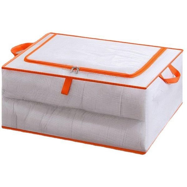 Bolsa De Almacenamiento De Ropa Gran Capacidad Transparente Impermeable Con Cremallera Contenedor De Almacenamiento Rectangular Para M(315 X 180Mm / 12.4 X 7.09In)-image