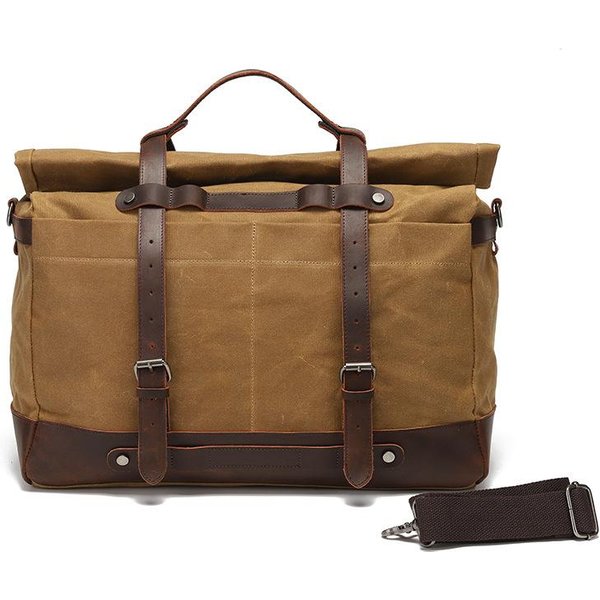 Bolso De Hombro De Lona Bolso Cruzado Casual Para Hombres Y Mujeres Bolso Para CáMara De FotografíA Bolso Mensajero Caqui-image