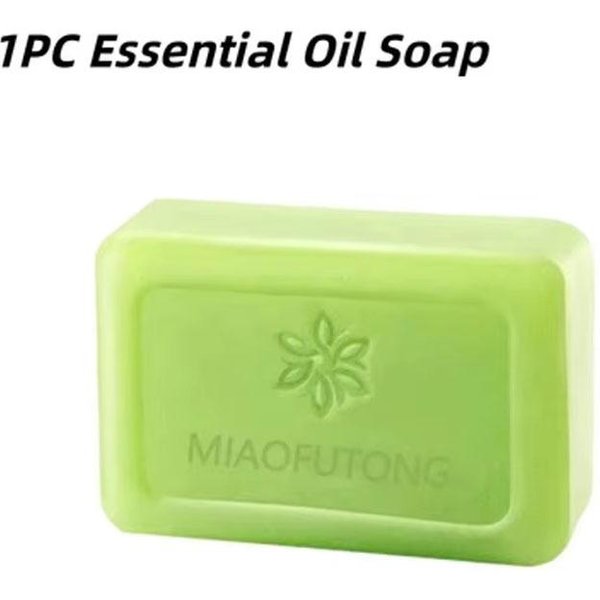 Pastilla De JabóN De Aceite De ÁRbol De Té De 115 G Para Hombres Mujeres Extracto Natural De Planta JabóN Artesanal Limpieza Profunda Calmante Para Piel Seca Exfoliar Piel 1Pc Green-image