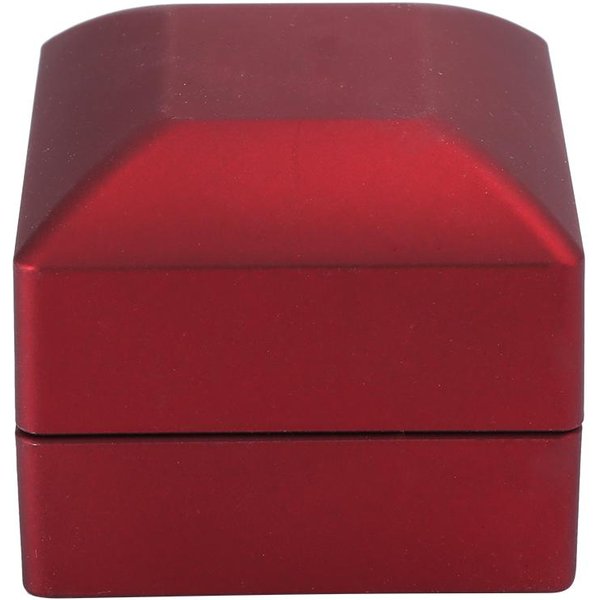 Caja De Anillo Cuadrada Anillo JoyeríA Pendiente Caja De Monedas Con Luz LED Para Boda Compromiso-image