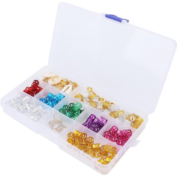 JoyeríA Para El Cabello Anillos Para Trenzar PuñOs MetáLicos Ajustables DecoracióN Para Trenzas Dreadlocks White-image