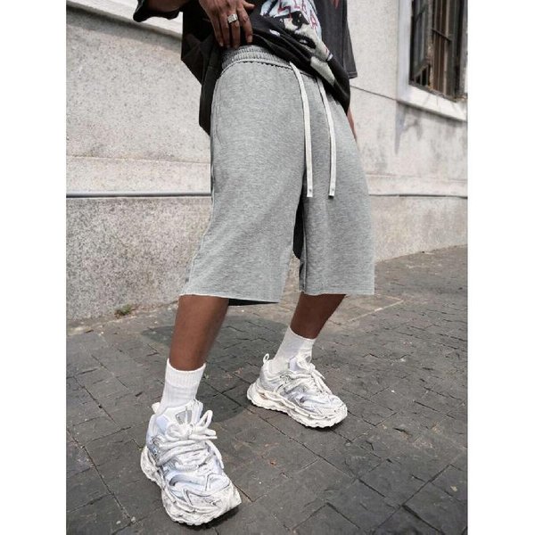 Nowe Uliczne Szorty Casual MęSkie Letnie Tide Hip-Hop High Street LuźNe Ze Sznurkiem Sportowe Proste Szorty MęSkie M Kolor Szary-image