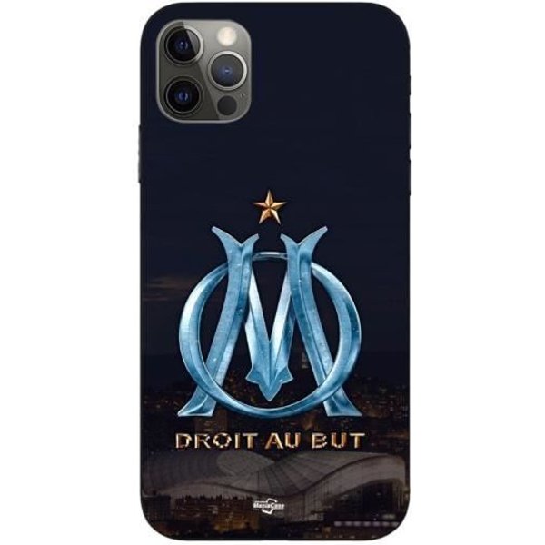 Funda - Maniacase - Iphone 12 Pro - Logo OM Azul Y Dorado - Silicona - Flexible Negro-image