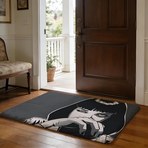 Mata PodłOgowa MięKki Dywanik Flanelowy AntypośLizgowa ChłOnna Mata Do ŁAzienki Sypialni WystróJ Domu Anime P-Pulp Fiction 60X90Cm-image