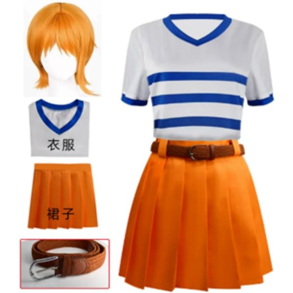 Kostium Cosplay Monkey D. Luffy Z One Piece, Czerwona Kurtka Niebieskie Spodnie Ze SłOmkowym Kapeluszem, StróJ Halloweenowy Do Odgrywania RóL Anime Dla DorosłYch I Dzieci 120Cm Czerwony-image