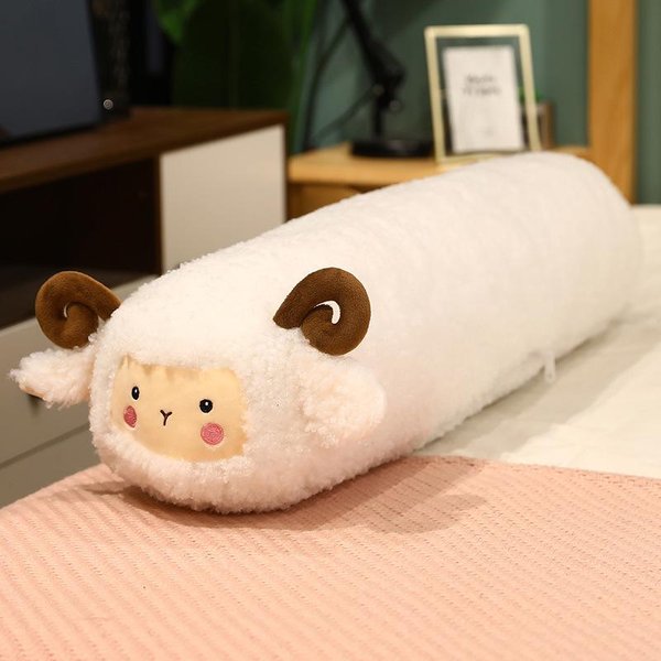 MuñEco De Peluche Oveja Almohada Juguete De Peluche MuñEca De Trapo Alpaca Almohada Larga MuñEca Para Dormir NiñOs 80CM Blanco-image