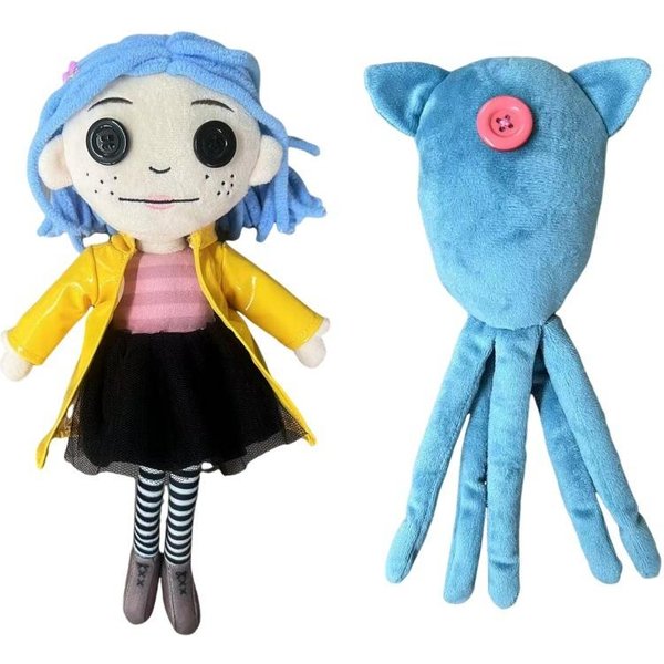 28Cm Peluche Coraline Figuras De Dibujos Animados MuñEca Kawaii CojíN Suave NiñOs Feos MuñEcas Lindas Coleccionables Juguetes Regalos De CumpleañOs-image