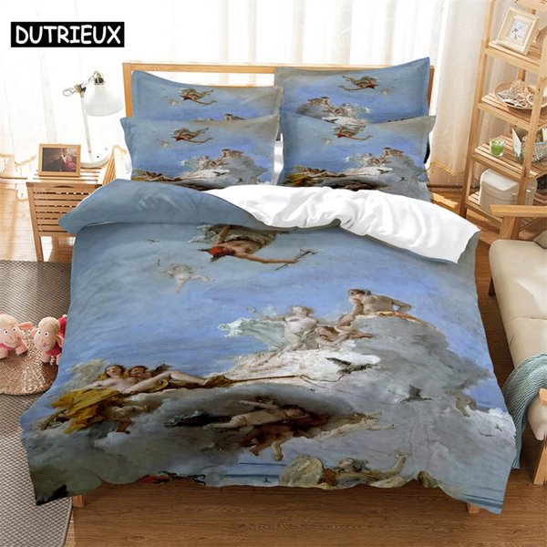 Juego De Cama De Dibujos Animados Juego De Funda NóRdica Juego De Cama 3D ImpresióN Digital Ropa De Cama TamañO Queen Juego De Cama DiseñO De Moda EU Single(135X200Cm)&Set Yellow-image