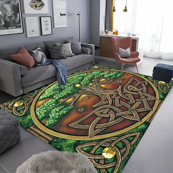 Grafika 3D Drzewa Nadruk DużE Dywany Obszarowe Do Domu Salon PokóJ DziecięCy Sofa Wycieraczka Kuchenne Dywaniki PodłOgowe AntypośLizgowe Dekor 40X60Cm (16X24In)-image