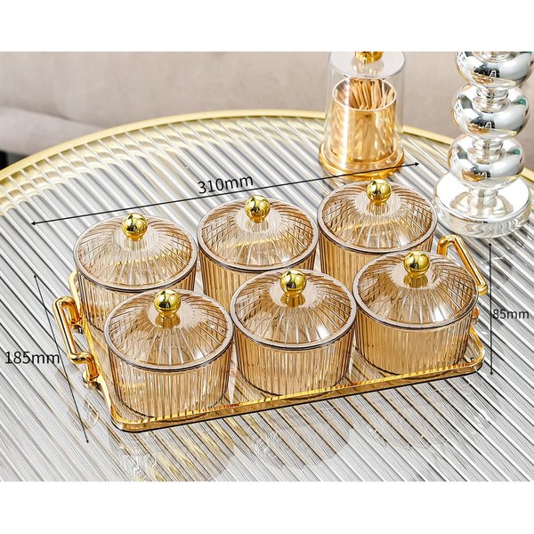 Caddy Fuente Para Servir Cuencos Para Servir Bandeja Para Condimentos Plato Dividido Para Postre Fuente Para Servir Fruta Y Snacks Para Cocina Boda Frutos Secos-image