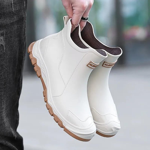 MęSkie Outdoorowe Buty WęDkarskie AntypośLizgowe Lekkie Buty Kalosze Wodoodporna Guma TrwałE Wodoodporne Gumowe Buty WęDkarskie 41 Gray-image