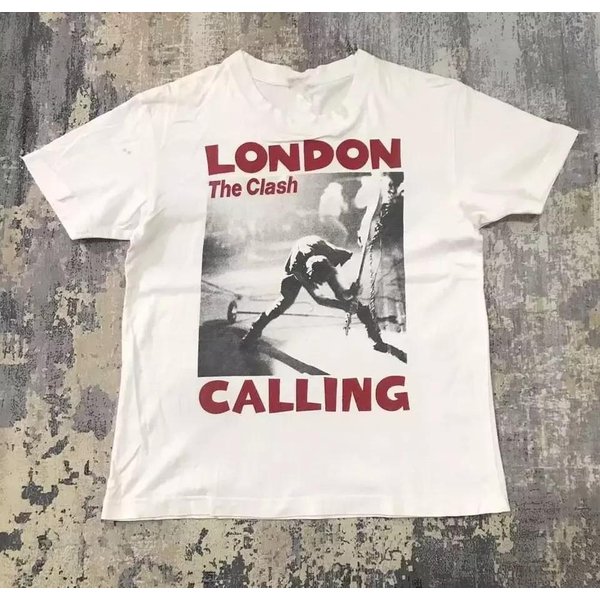 La Banda The Clash London Calling AlgodÓN Blanco Ee. Uu. Talla Completa S-5XL Camiseta Unisex Xxxl Gray-image