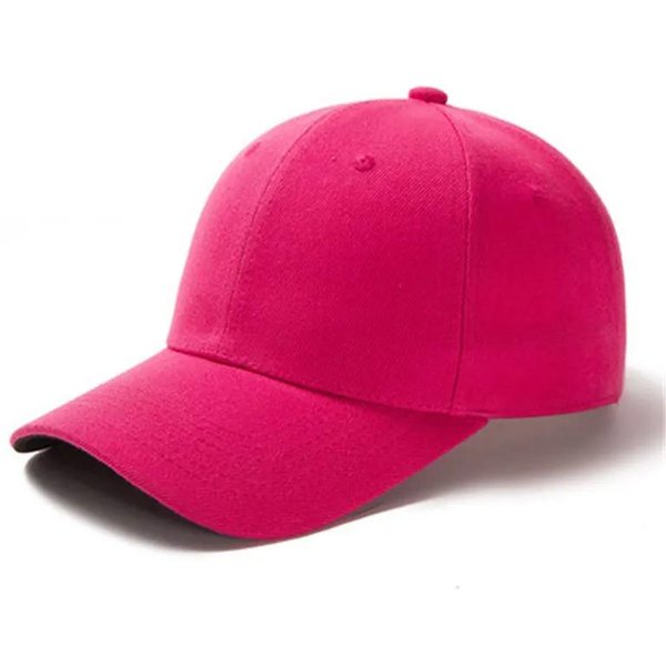 Jednokolorowe Czapki Baseballowe Dla Kobiet MężCzyzn Letnie Kapelusze PrzeciwsłOneczne Regulowane Czapki Snapback Unisex Street Hip Hop Czapka Daszki PrzeciwsłOneczne Pink-image