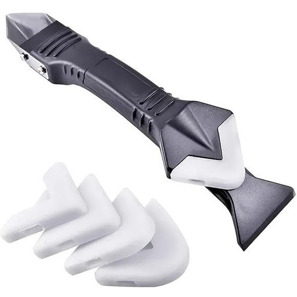 Juego De Herramientas Para Quitar Sellador Y Raspador De Silicona 5 En 1, Kit De Acabado De Calafateo Y Lechada Suave, Juego De Herramientas Manuales Para Eliminar Moho En Pisos-image