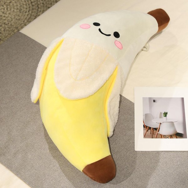 1/25-80Cm Gigantyczna Pluszowa Lalka Banan Poduszka Urocza ŻółTa UśMiechnięTa Owocowa Zabawka WystróJ Domu Prezent Dla Dzieci About 25Cm-image