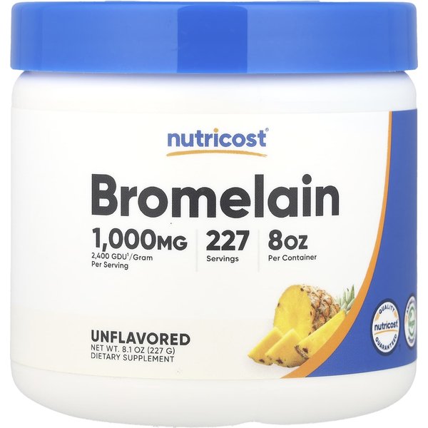 Nutricost, Bromelain, Unflavored, 8.1 Oz (227 G)-image