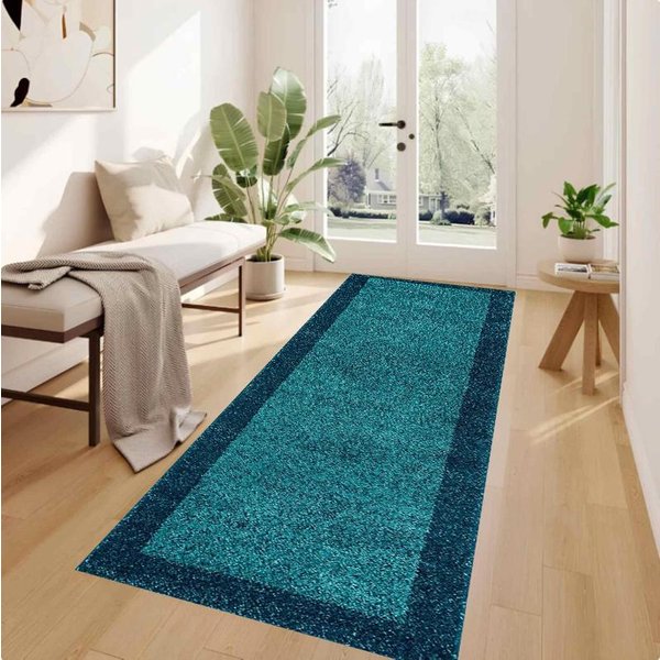 Nowoczesny Granatowy Dywanik PodłOgowy Przytulny AntypośLizgowy Dywanik Do WnęTrz Minimalistyczna Dekoracja Domu Do Przedpokoju Korytarza 40X120CM-image