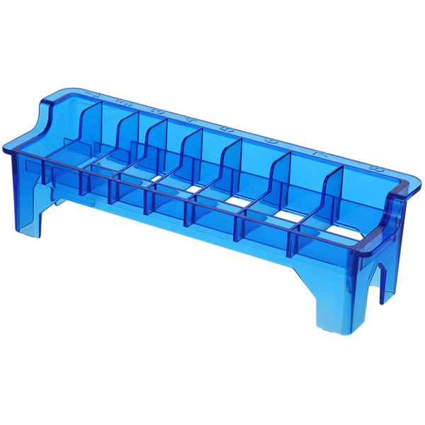 Organizador De Peines GuíA De PláStico Para Clipper 8 Bloques Estuche De Almacenamiento Para Peines GuíA De Clipper Para Cabello Estante Rectangular Azul-image