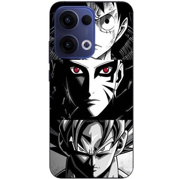 Coque De TéLéPhone - Maniacase - Oppo Reno 13 5G - Silicone - Souple - Noir Et Blanc - Dragon Ball Z Negro-image