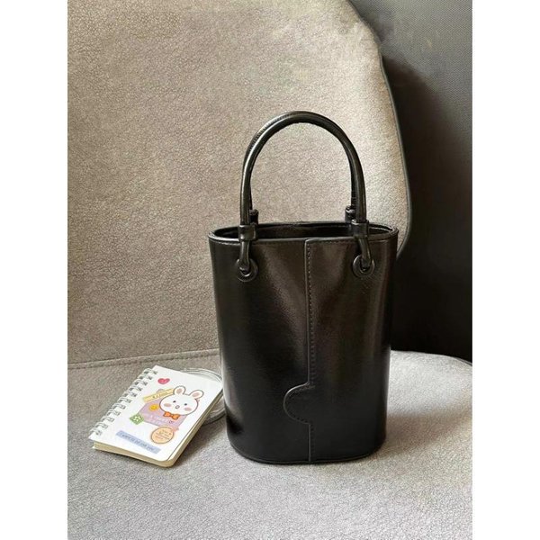 Bolso De Cubo De Moda Para Mujer Popular De Alta Gama Simple Bolso De Mano OtoñO E Invierno Nuevo Negro VersáTil Bolso Cruzado Black-image