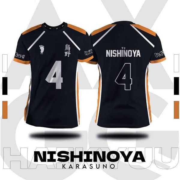 Haikyuu Fukurodani Hinata KreskóWka Anime Cosplay MęSka Koszulka Letnia Z KróTkim RęKawem DziecięCa Koszulka Top 2025 Nowa Moda MęSka Koszulka 5 S White-image