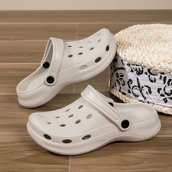 Talla Grande 46 47 48 Verano Zuecos Pantuflas Para Hombre Y Mujer Diapositivas De Ocio Zapatos De Playa Zapatos Para Casa JardíN Sandalias De Exterior 37-38 Beige-image