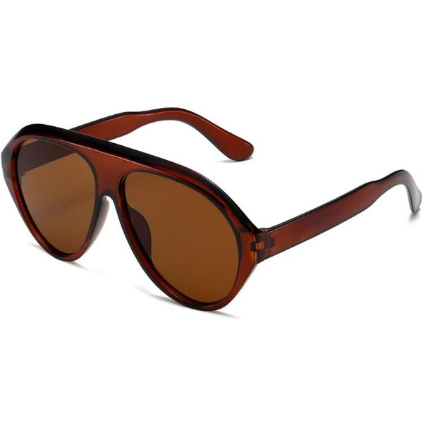 Oversize Okulary PrzeciwsłOneczne Pilotki Dla Pań Vintage Odcienie UV400 Dla PanóW Outdoorowe Sportowe Dla KierowcóW Okulary PrzeciwsłOneczne Gradientowe Okulary PrzeciwsłOneczne MężCzyzna As The Picture Brown-image