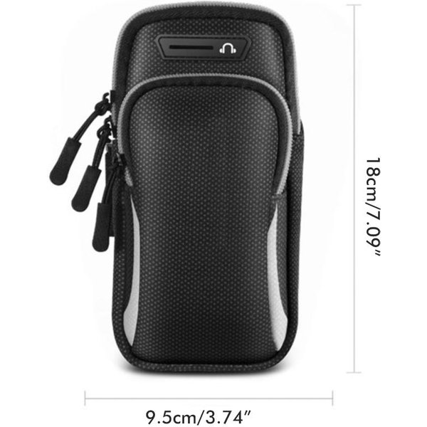 Bolsa De Brazo Deportivo Brazalete Para Correr Soporte Para TeléFono Impermeable CóModo Brazalete De Fitness Para Ciclismo Yoga Gray-image