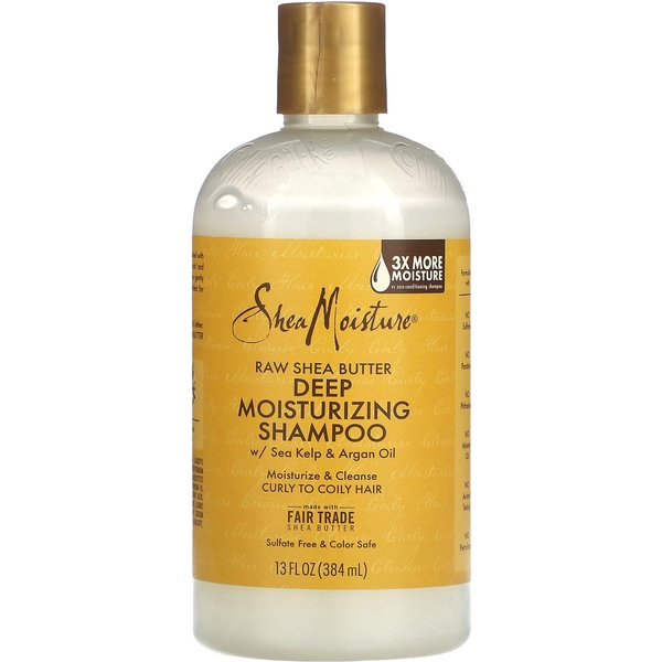 Sheamoisture, Champú Con Manteca De Karité Cruda Que Retiene La Humedad, 13 Onzas LíQuidas (384 Ml) Yellow-image